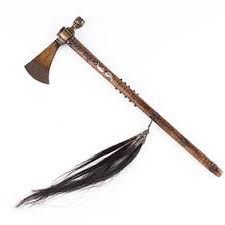 Native American Tomahawk Pipe & Axe Walking Stick