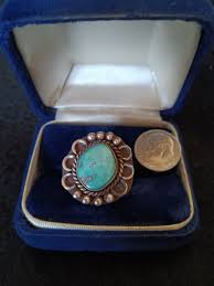 Native American Turquoise/sterling Ring Size 8 - Etsy