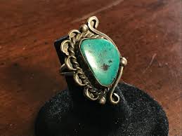 Vintage Navajo Harry Martinez Turquoise Sterling Silver Ring ...
