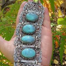 Vintage Sterling Silver 8 Inch Floral DANECRAFT Signed 7/8" Wide 5 Panel Bracelet - Etsy