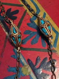 SALE Tibetan Brass and Turquoise Bohemian Necklace - Etsy