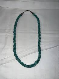 Vintage 3 Strand Turquoise Chip Sterling Silver 925 Necklace | eBay