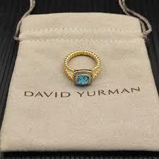 David Yurman Albion Ring 18K Gold with Hampton Blue Topaz ...