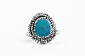 Size 6 Blue Boulder Opal Gemstone Ring In Sterling Silver ...