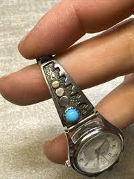 Turquoise Sterling Silver Watch Stainless Stretch Band ...