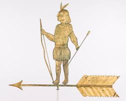 Sold at Auction: Rare Gilded Copper Indian Weathervane , American, c. 1890