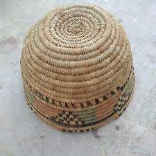 Vintage Native African Hausa Style Coil Basket Bowl Approx 6" Tall MW | eBay