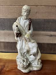 Mary Joseph Baby Jesus Glazed Porcelain Ceramic Christmas ...