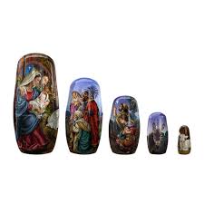 5-Piece Wood Nesting Nativity Set - [Consumer]Autom