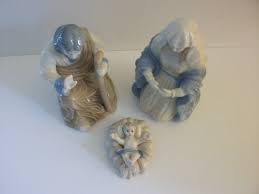 Vintage Porcelain Nativity Set, 3 Piece Holy Family ...