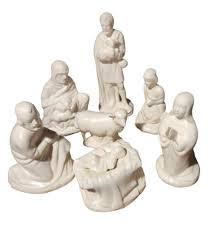 Ceramic Holland Mold Nativity 7 Figurines Cream / Off White Shepherds Crazing | eBay
