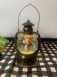 SANTA & Penguin ~LIGHTED SWIRLING LANTERN WATERBALL~SNOW ...