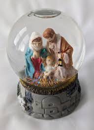 Greenbrier International Nativity Snow Globe Joseph, Mary ...