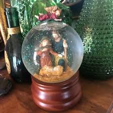 Vintage | Holiday | Vintage Musical Manger Scene Snowglobe ...