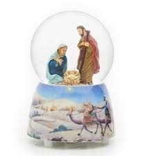 Holy Family Nativity Musical Water Globe — St. Patrick's ...