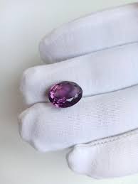 Oval Amethyst Gemstone: 6.70 Carat Faceted Cut, Brazil - Etsy