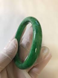 Vintage Translucent Natural Green Jadeite Jade Bangle Bracelet 59MM | eBay