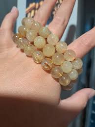 Golden Rutilated Quartz - Bracelet 12 mm ...
