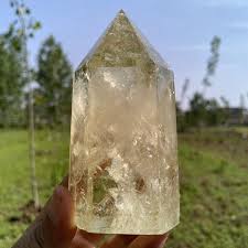TOP 0.99LB Natural smoky citrine quartz obelisk crystal wand ...