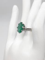 Antique 1920s $10,000 7ct Natural Emerald Platinum Wedding ...