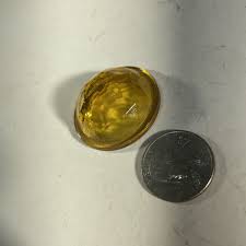 1 Faceted Amber glass power light lens part B | eBay