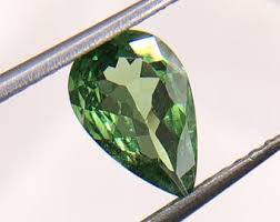 Natural Tsavorite Garnet Pear: 0.60 Carat Green Gemstone - Etsy