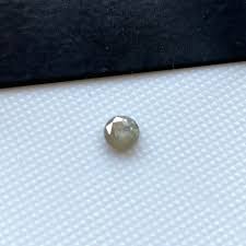 0.34CTW/4.5mm Clear Grey Round Shaped Faceted Rose Cut ...