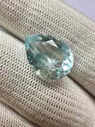 Aqumarine, natural pear aquamarine gemstone, faceted ...