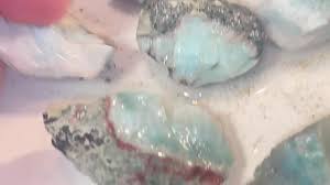 Larimar Gemstones-rare Kinds Blue White Rough Crystals 59g ...