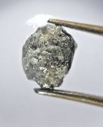 Rough diamond raw diam 2.68tcw gray silver sparkling natural ...