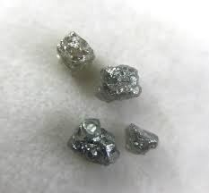 Raw Natural Diamond Lot 4 Pcs 1.64tcw Silver Gray Sparkling ...