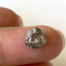 1.65CTW/7.8mm Natural Clear Grey Salt & Pepper Conflict Free ...