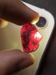 Red Garnet Faceting Rough: Natural Untreated Gemstone ...