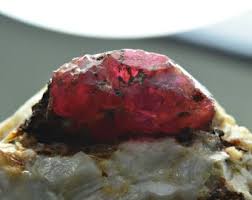 Transparent Terminated Red Color Natural Ruby Crystal ...