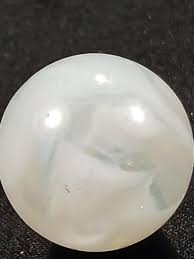 Akro Agate .60" Busy White Slag Swirl Near Mint Condition ...