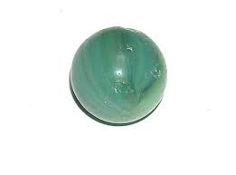 Vintage 5/8" Old Solid Green Marble with Pontil Mark Unknown Material | eBay