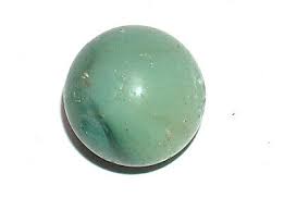 Vintage 5/8" Old Solid Green Marble with Pontil Mark Unknown Material | eBay