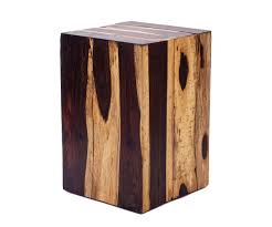 Design Side Table Made of Real Wood Wooden Stool Natural ...