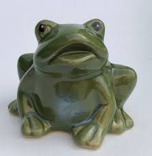 Miniature Ceramic Frog Figurine - 3"
