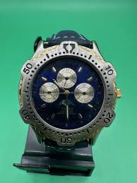 Vintage TIMEX Moon Phase Calendar Chronograph Blue Dial 50M ...