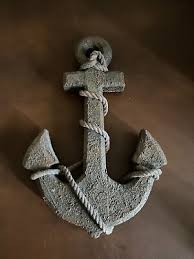 Rusty Anchor Design Rope Nautical Home Decor Wall ...