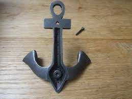 SMALL SHIPS ANCHOR Nautical Cast Iron Rustic Coat Hook ...