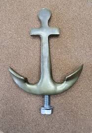 4" Vintage Antique Style Brass Anchor Fits 5/16 - 18 x 3/4 ...