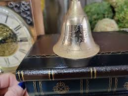 Vintage 1960's-1970's Brass Calling Bell With Etched Bird on ...