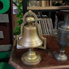 1970s Solid Brass and Wooden Nautical Bell | Chairish