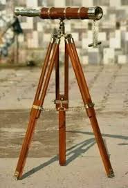 Antique Nautical Floor Standing Brass 18 Inch Telescope With ...