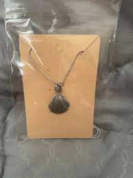 Black Shell With Marble Bead Necklace - Etsy