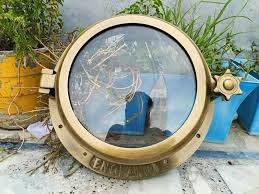 16" Antique Porthole Window - Heavy Ship Cabin Mirror ...