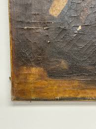 19th Century Original Antique Oil Painting on Canvas ...