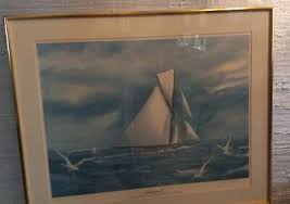 SAILBOAT Print Signed and Numbered JOHN H MILLINTON | eBay